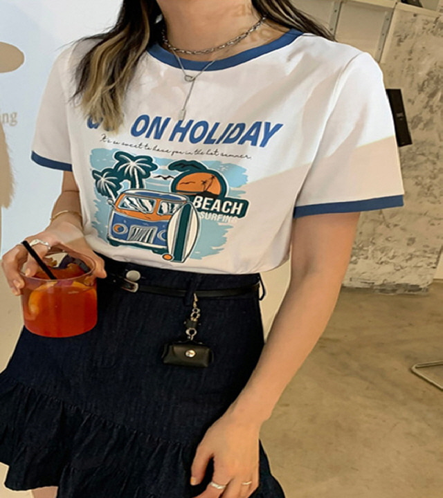 22MAY594 40대여성쇼핑몰 아메리칸 여성 티셔츠w-girlz